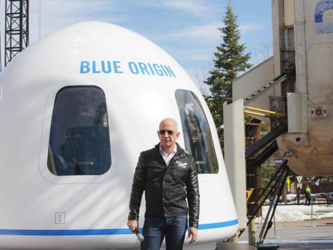 La société Blue Origin de Jeff Bezos symbole de l'absence de limites du monde selon Amazon